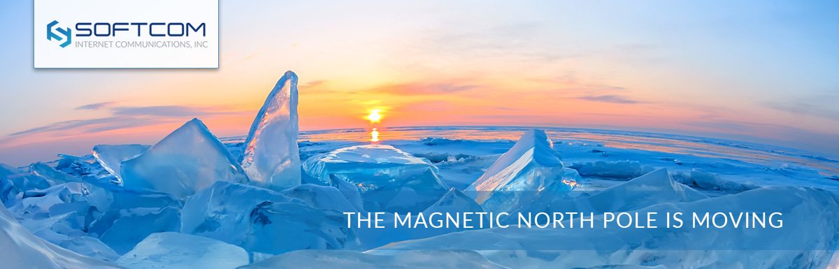 The magnetic North Pole is moving